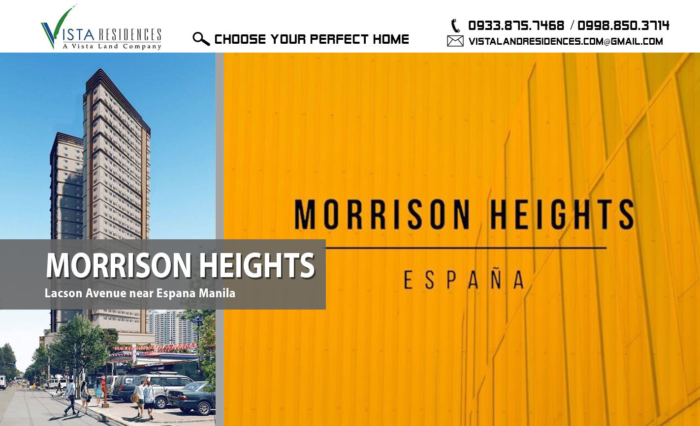 Vista Morrison Heights Espana Manila Condo banner